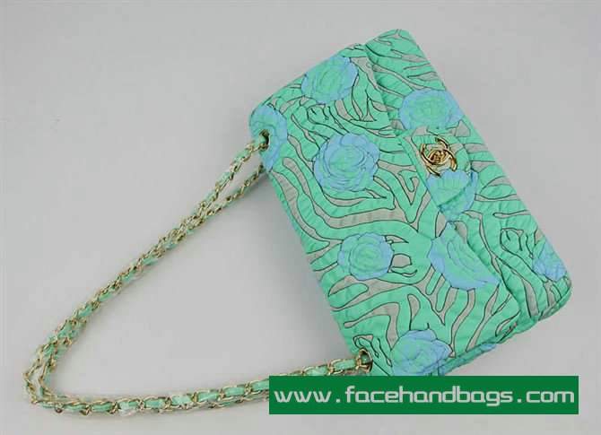 Chanel 2.55 Rose Handbag 50136 Gold Hardware-Light Blue
